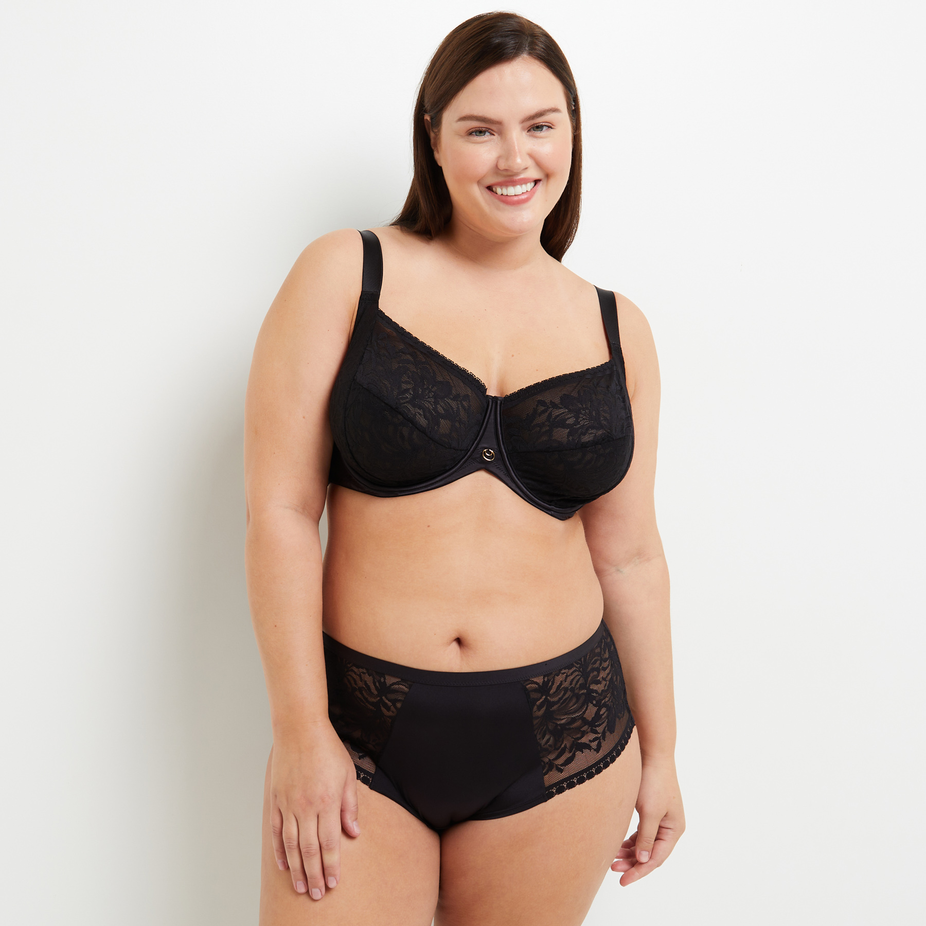 SOLDES [PROMO - 50%] Shorty femme Noir Dentelle ROUGE GORGE LINGERIE