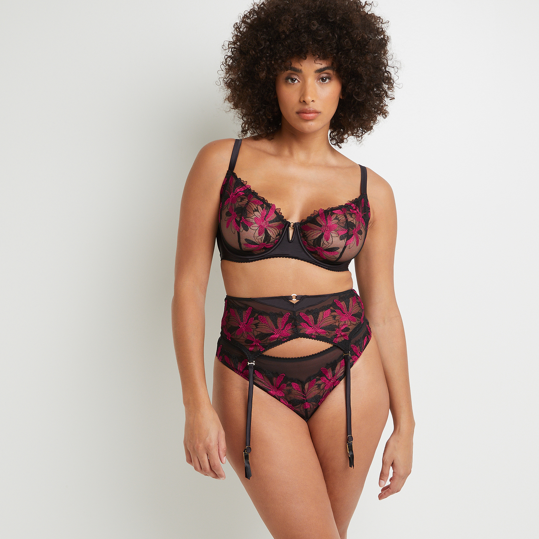 SOLDES [PROMO - 67%] Serre-taille femme Multico noir Tulle brode ROUGE GORGE LINGERIE