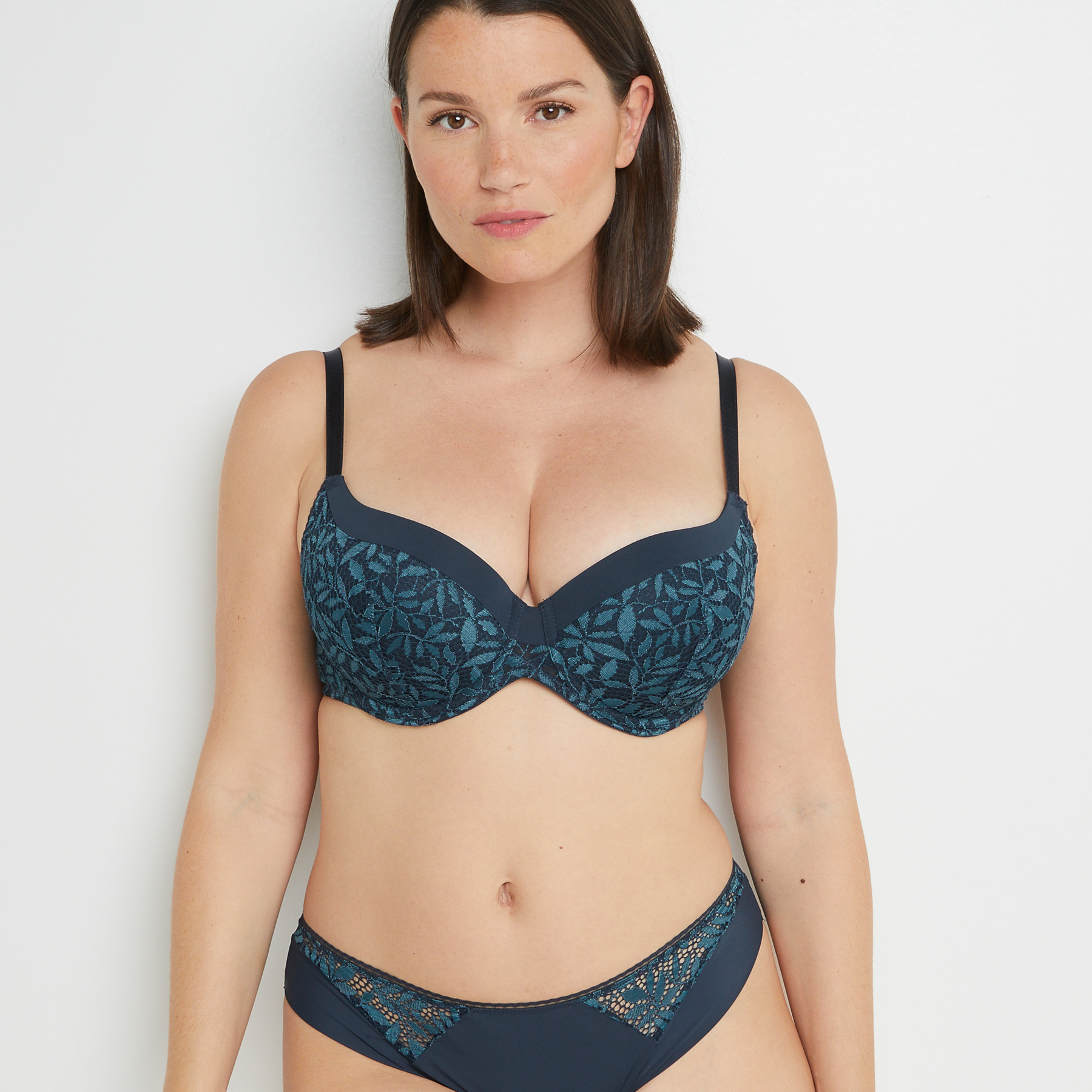 SOLDES [PROMO - 67%] Soutien-gorge ampliforme femme Multico bleu Dentelle ROUGE GORGE LINGERIE