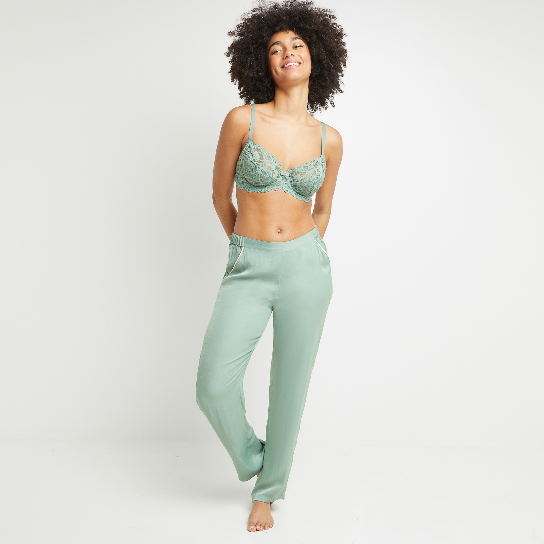 SOLDES [PROMO - 66%] short/pantalon femme Vert clair Autre c&t ROUGE GORGE LINGERIE