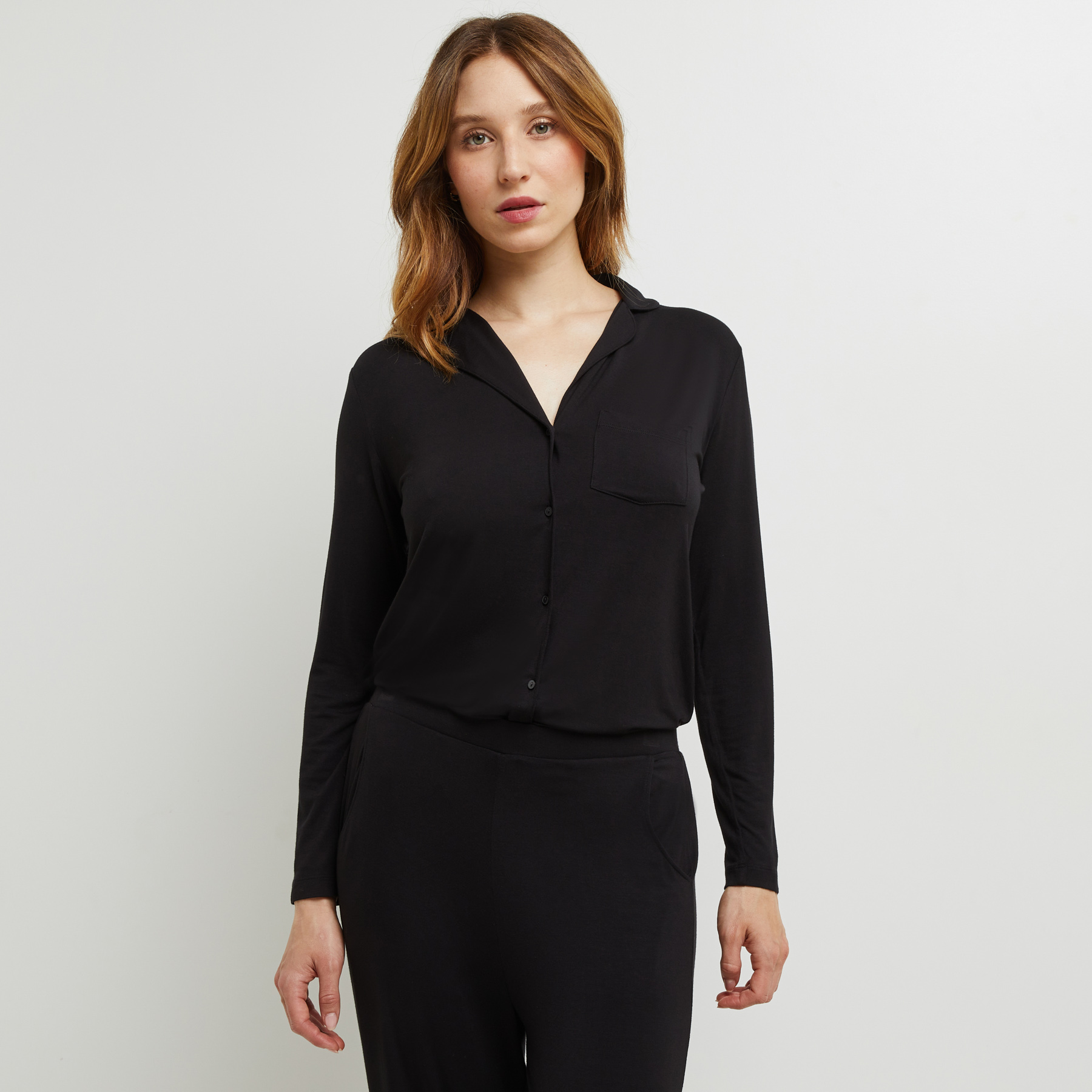 SOLDES [PROMO - 64%] tee-shirt/top/caraco femme Noir Viscose ROUGE GORGE LINGERIE