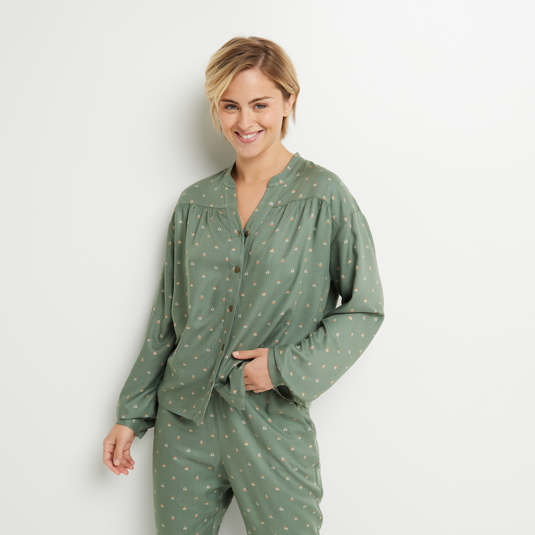 SOLDES [PROMO - 67%] tee-shirt/top/caraco femme Multico vert Viscose ROUGE GORGE LINGERIE