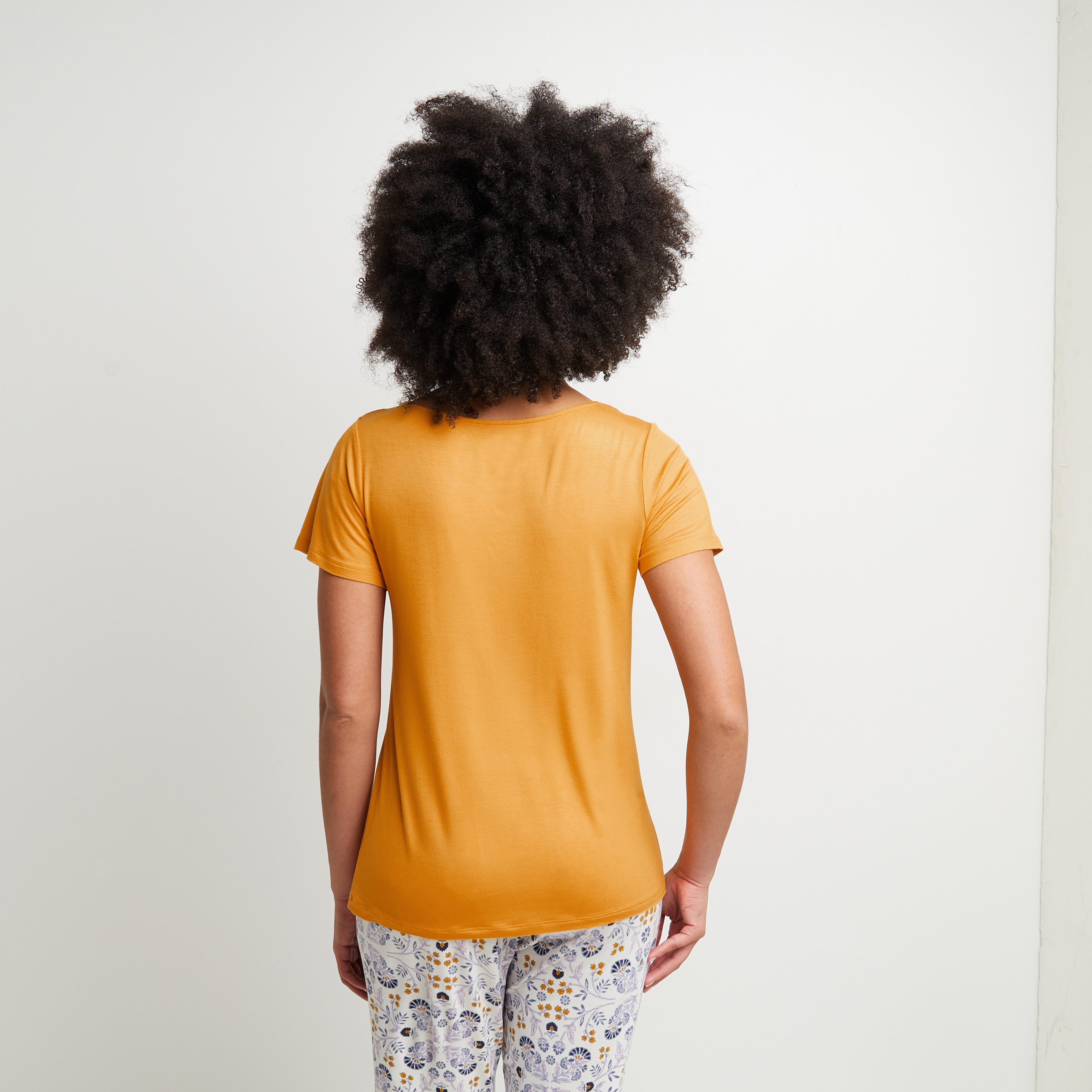 SOLDES [PROMO - 65%] tee-shirt/top/caraco femme Jaune Viscose ROUGE GORGE LINGERIE