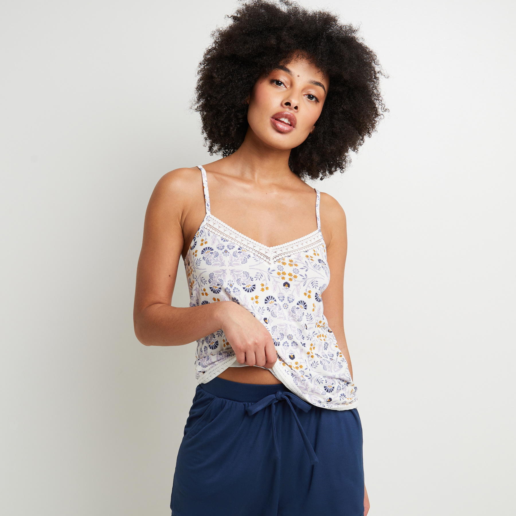 SOLDES [PROMO - 65%] tee-shirt/top/caraco femme Multico blanc Viscose ROUGE GORGE LINGERIE