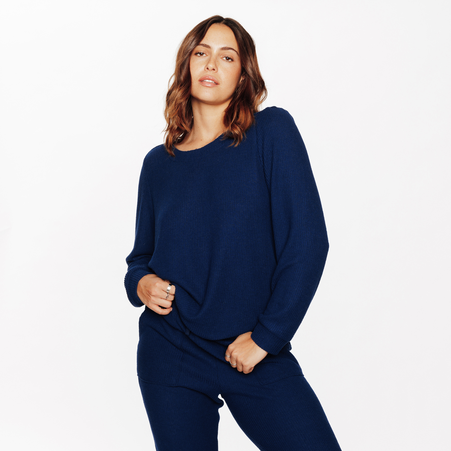 RougeGorge Lingerie - Tee-shirt manches longues - Bleu - Taille 42 - Femme