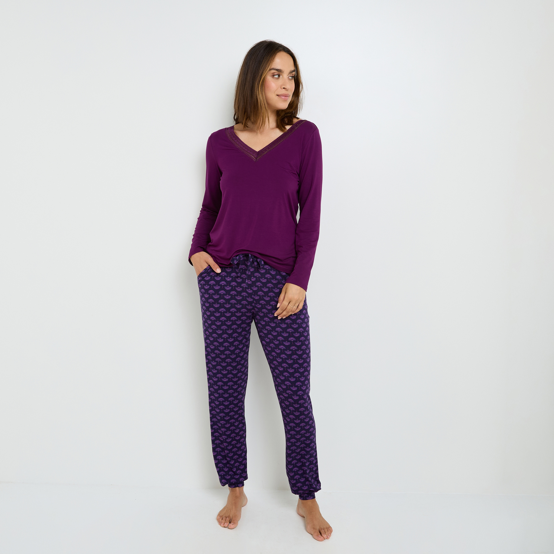 SOLDES RougeGorge Lingerie - Pantalon de pyjama - Multico rose - Taille 36 - Femme ROUGE GORGE LINGERIE