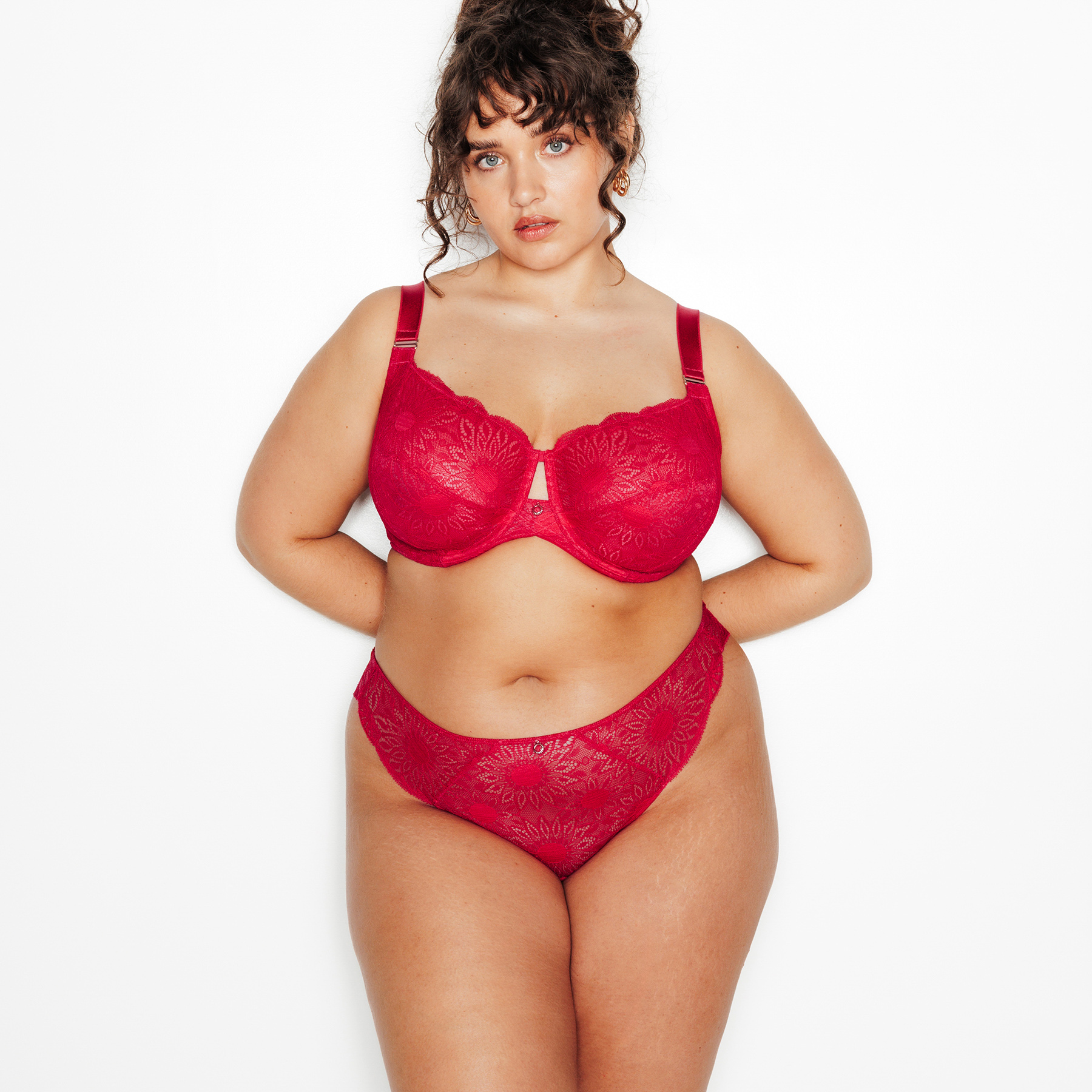 SOLDES RougeGorge Lingerie - Tanga en dentelle - Rose - Taille 38 - Femme ROUGE GORGE LINGERIE