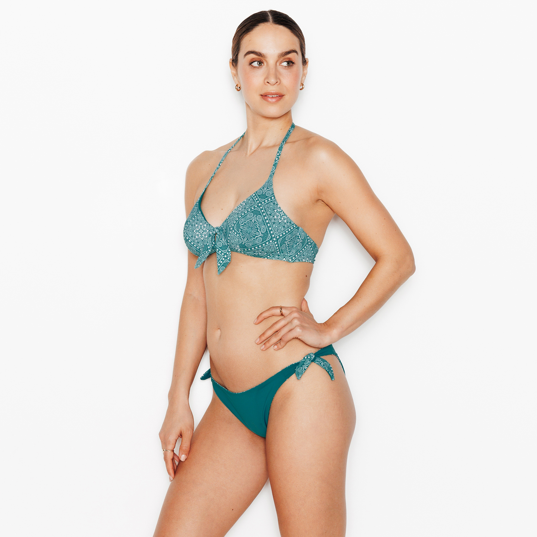 SOLDES RougeGorge Lingerie - Maillot de bain culotte midi en microfibre - Multico bleu - Taille 42 - Femme ROUGE GORGE LINGERIE