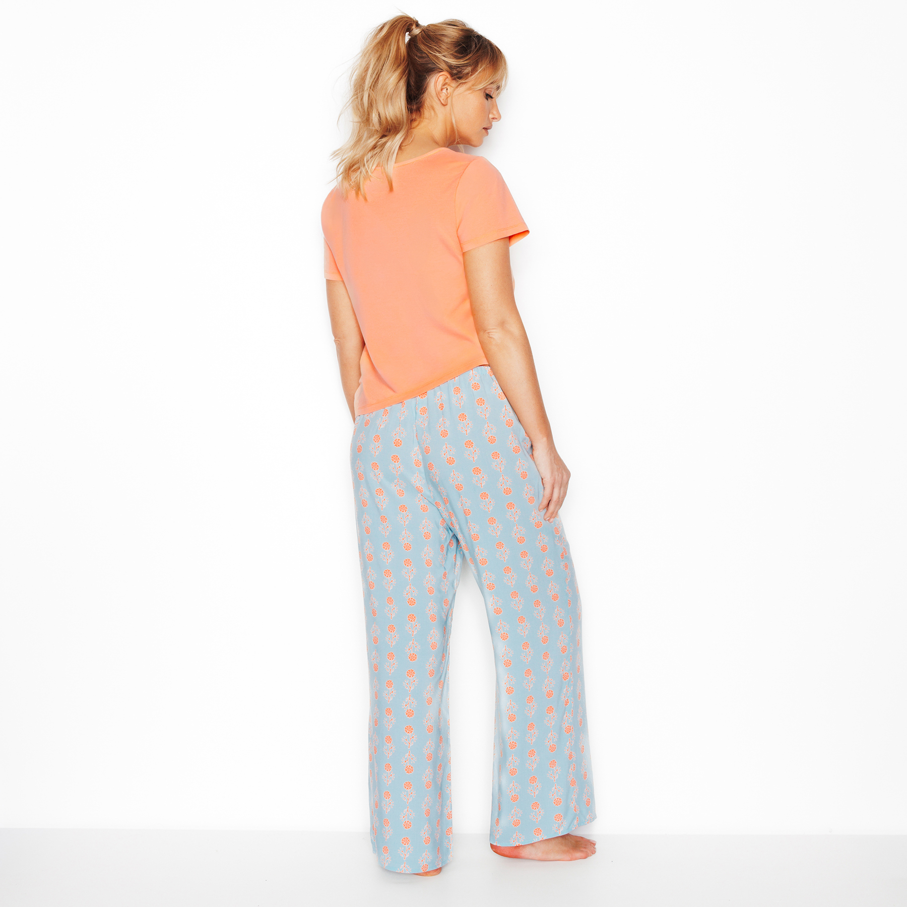 SOLDES RougeGorge Lingerie - Pyjama pantacourt 2 pieces - Multico orange - Taille 36 - Femme ROUGE GORGE LINGERIE