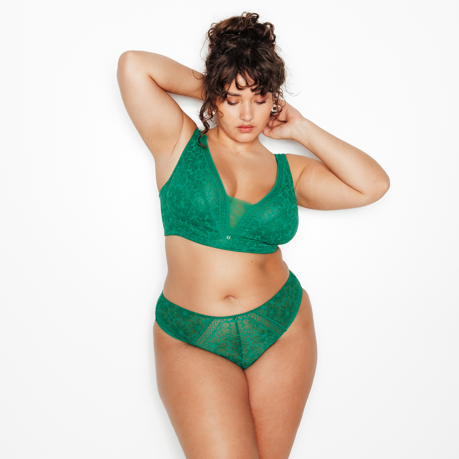 SOLDES RougeGorge Lingerie - Culotte confort en dentelle - Vert - Taille 38 - Femme ROUGE GORGE LINGERIE
