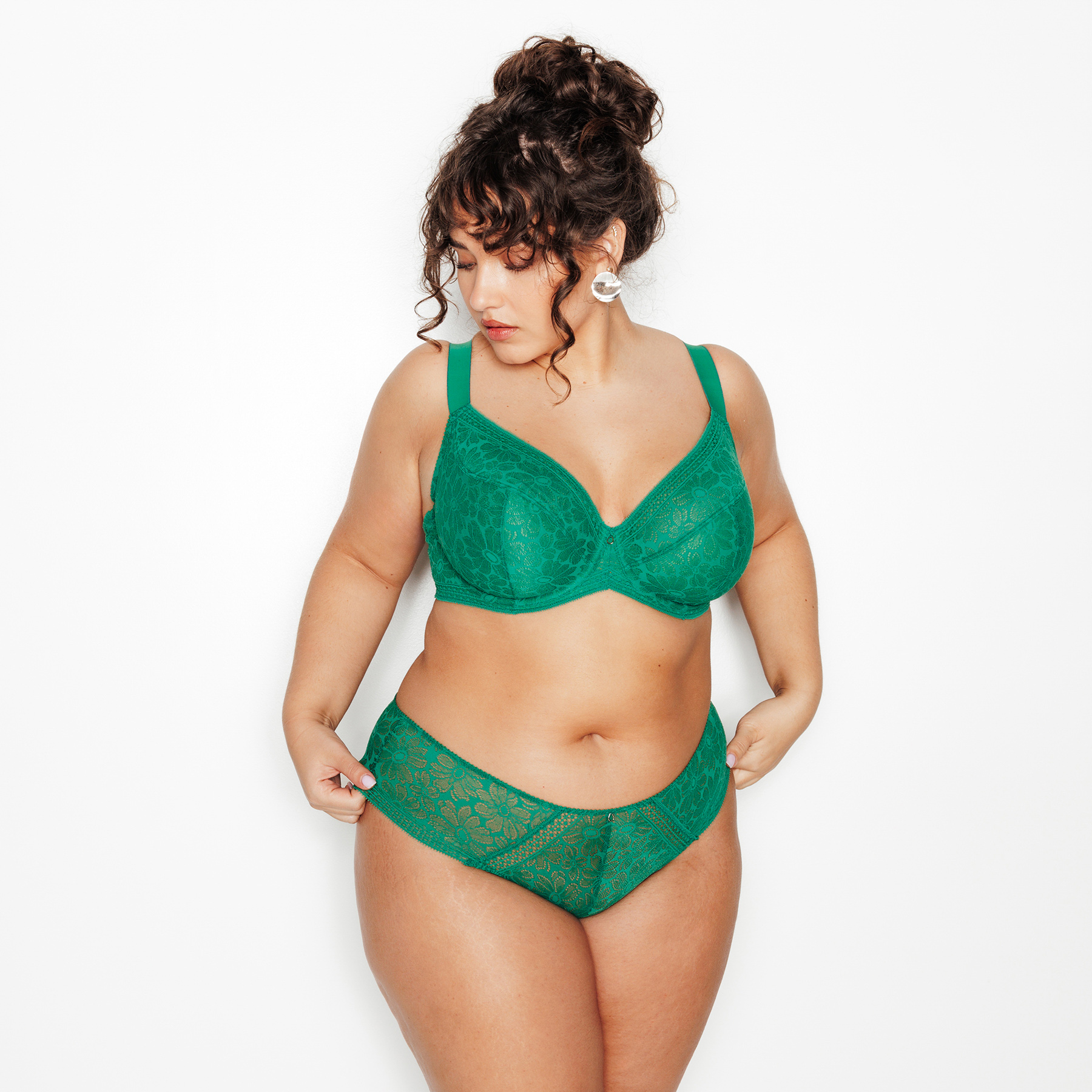 SOLDES RougeGorge Lingerie - Shorty en dentelle - Vert - Taille 38 - Femme ROUGE GORGE LINGERIE