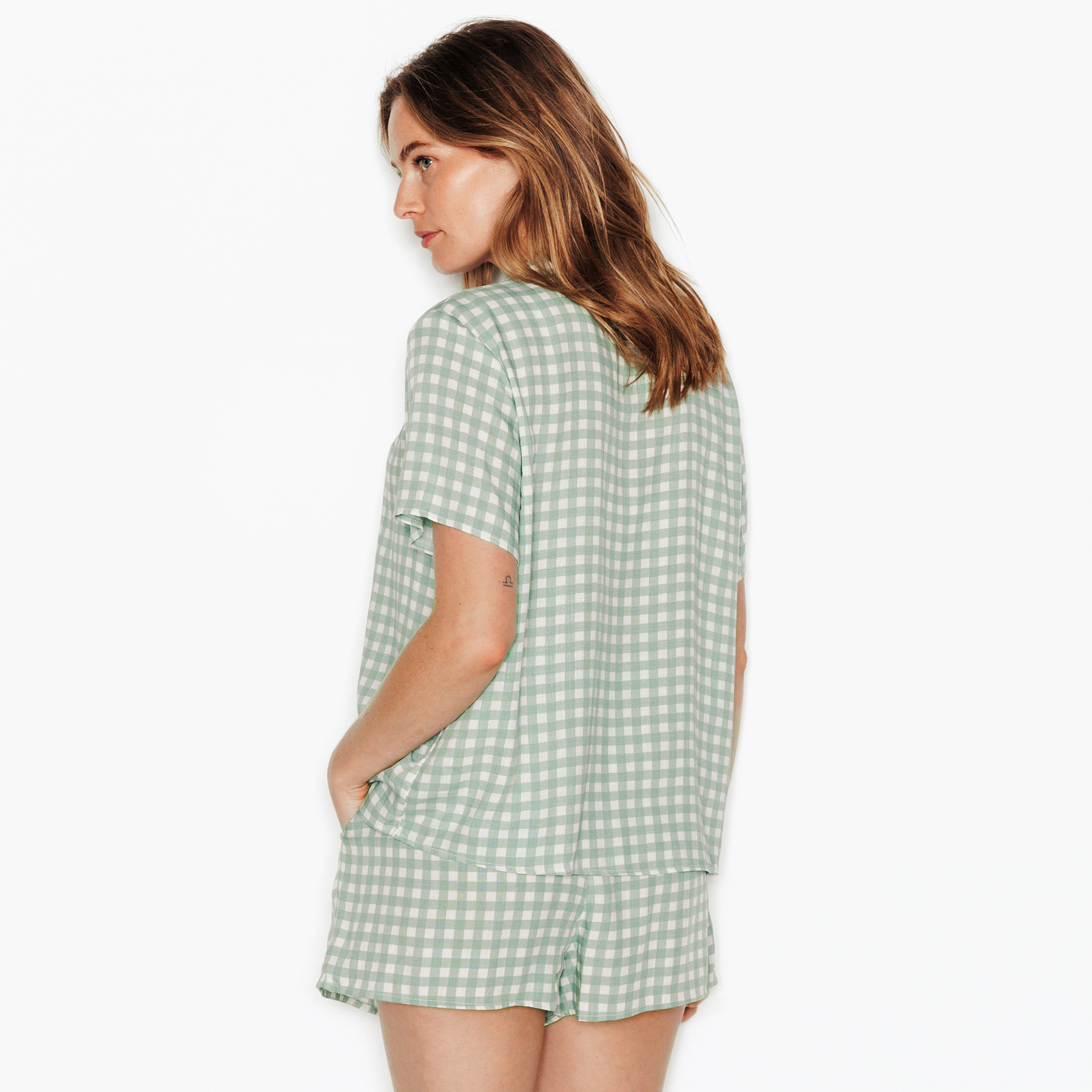 RougeGorge Lingerie - Chemise manches courtes - Multico vert - Taille 42 - Femme