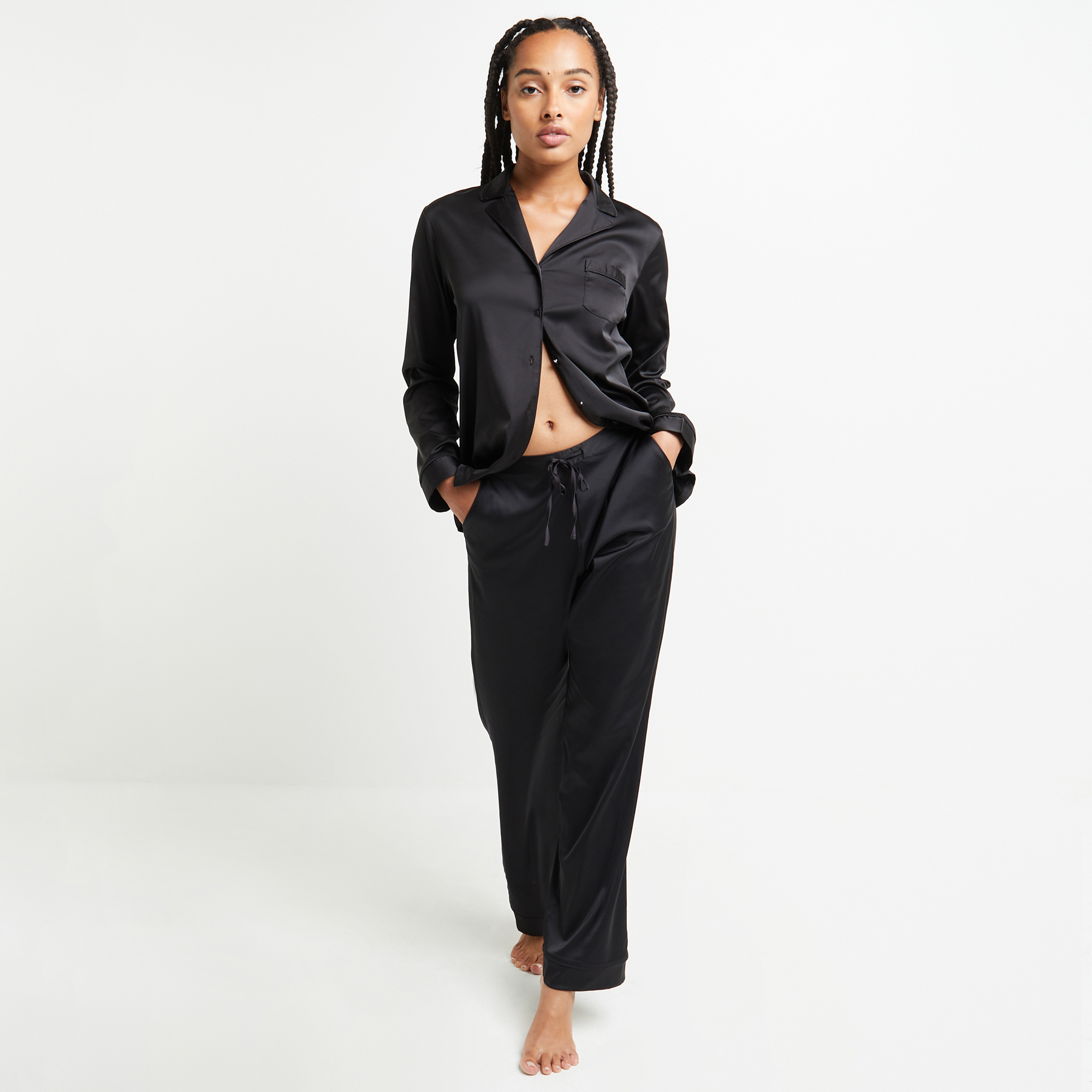 SOLDES [PROMO - 67%] short/pantalon femme Noir Satin ROUGE GORGE LINGERIE