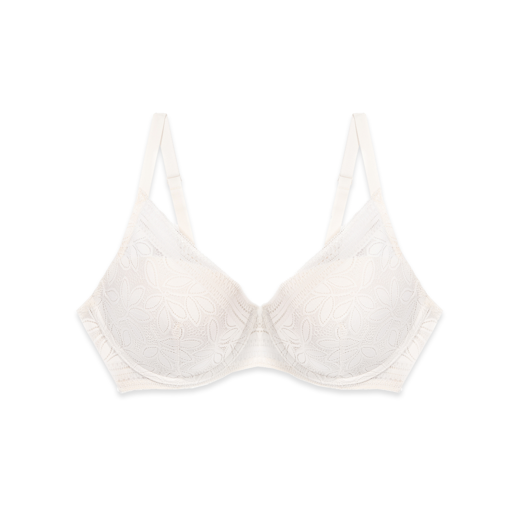 Soutien-gorge ampliforme femme Ivoire Dentelle