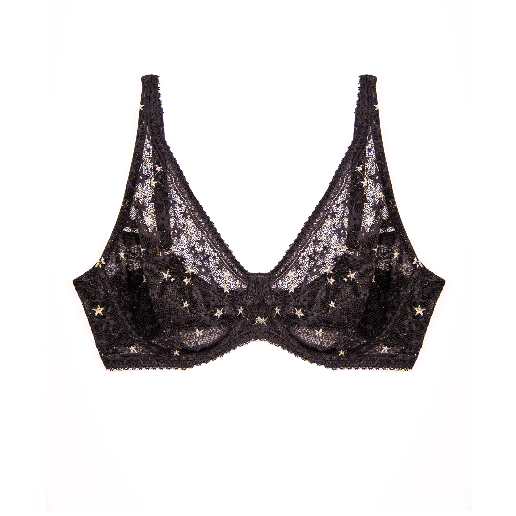 Soutien-gorge corbeille Grande Taille Femme Noir Dentelle