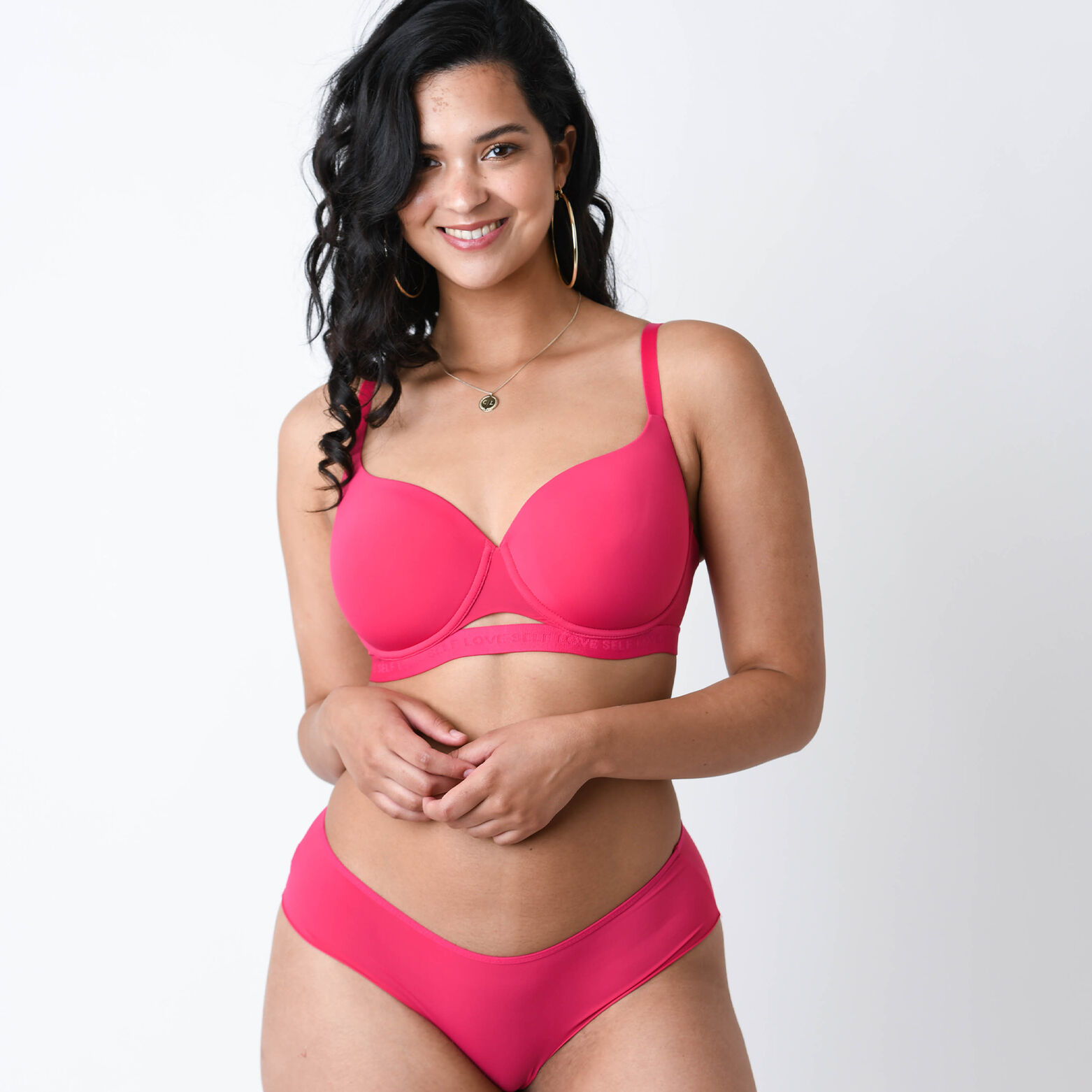 Soutien-gorge ampliforme femme Rose Microfibre