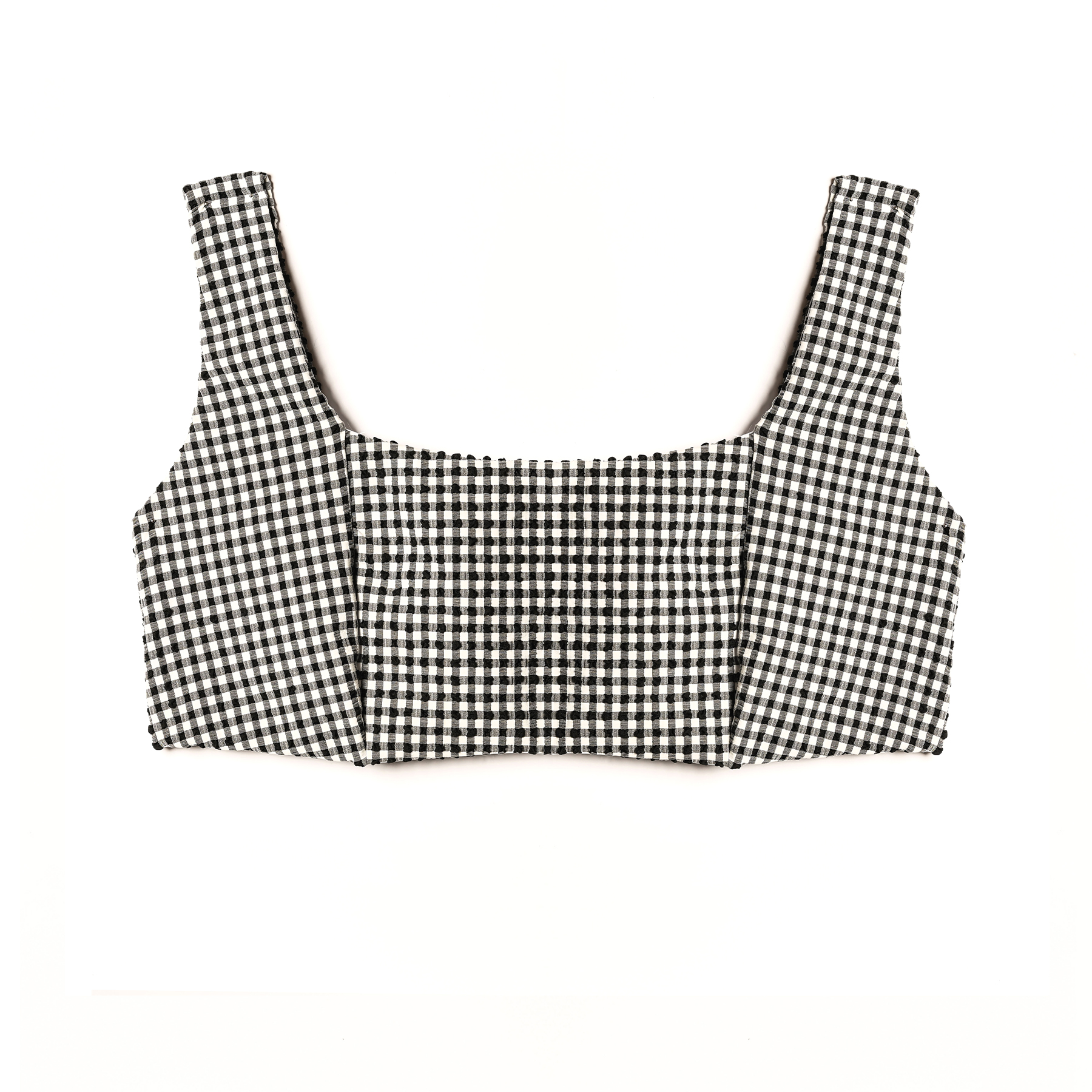 Maillot de bain triangle femme Blanc/noir Microfibre