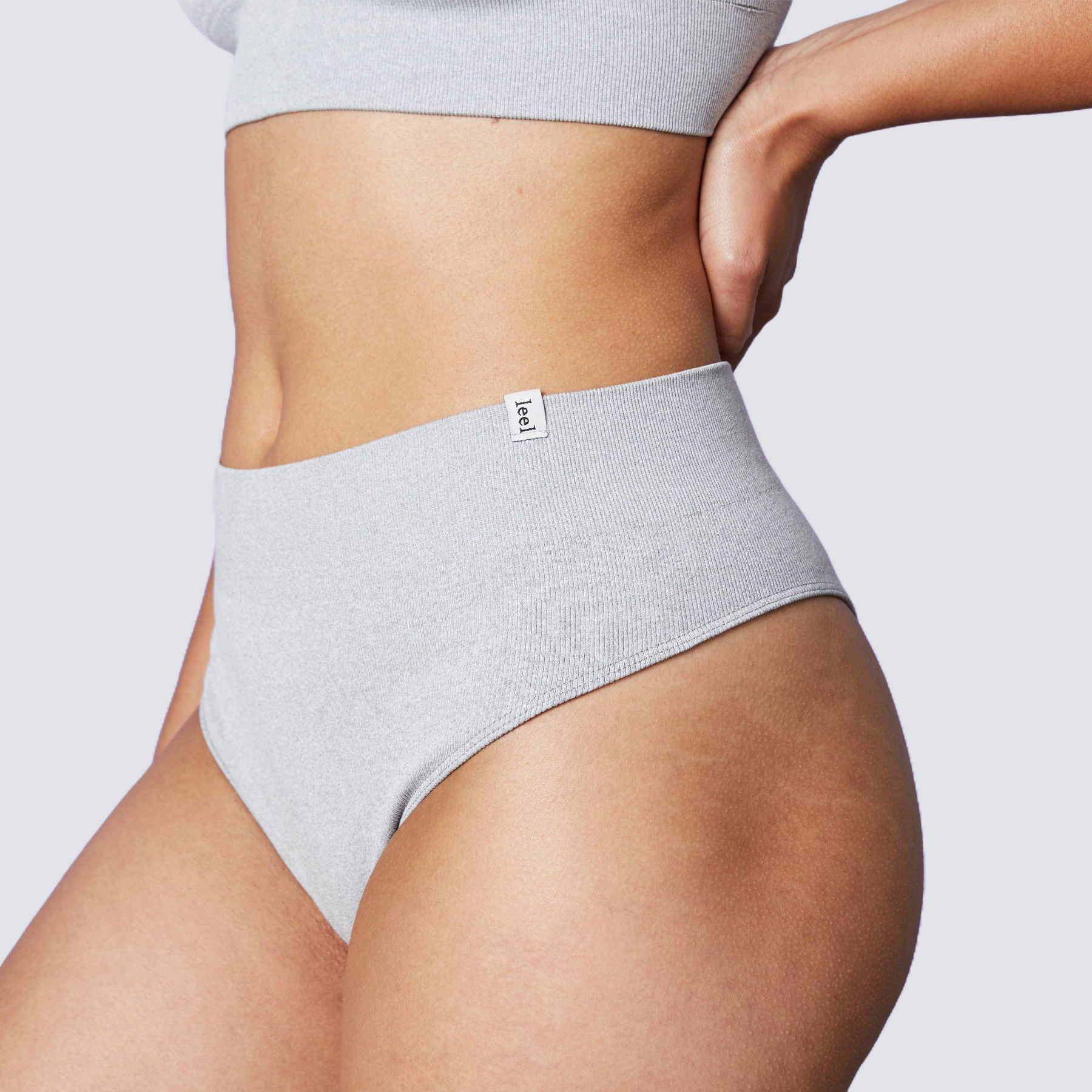 Tanga femme Gris Polyamide